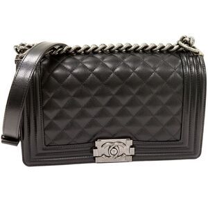 Chanel Caviar Skin Boy Chanel 2way Shoulder Bag A67086